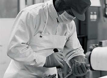 ハンバーグも肉質にこだわっています