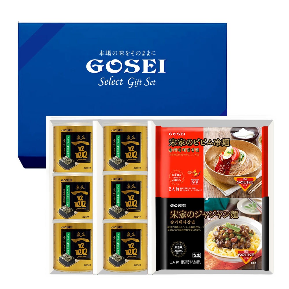 宋家のギフト　宋家一品のり(缶)6缶 宋家のジャジャン麺(1人前) 2個 宋家のビビム麺(2人前) 2個