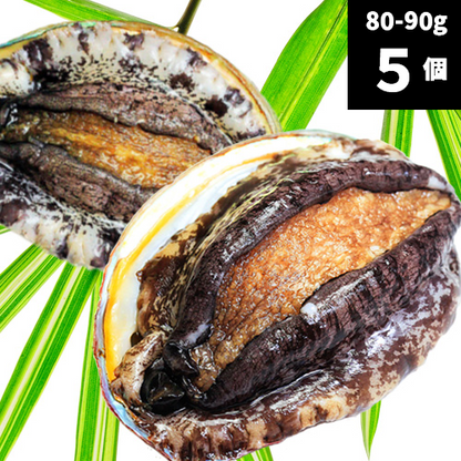活アワビ（韓国産）80-90g ５個【送料別】